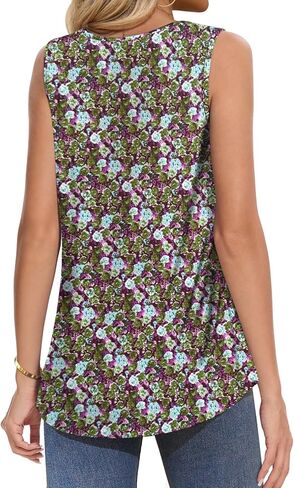 Women Tank Tops Summer Square Neck Sleeveless Tops Loose Fit Flowy Cute Casual Shirts S-3X in Kuwait