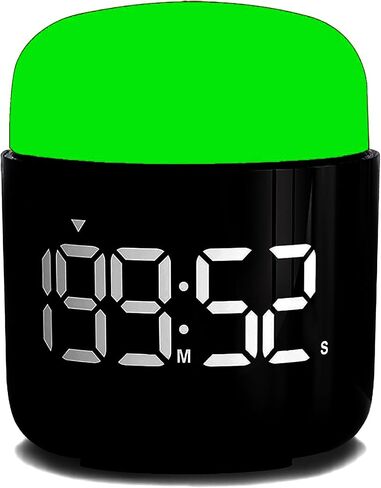 Table Twist Timer, Large LED Display Stopwatch, Silent & Loud Alarm, 199 Minute Countdown & Up, Vintage Night Light, for Kitchen Cooking Meeting Teacher Classroom Office Yoga Fitness Games (Orange) in Saudi Arabia
