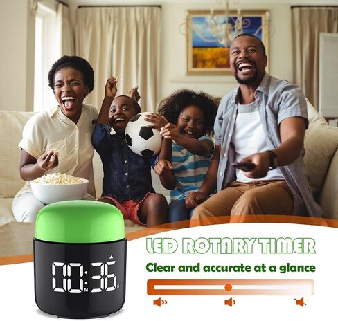 Table Twist Timer, Large LED Display Stopwatch, Silent & Loud Alarm, 199 Minute Countdown & Up, Vintage Night Light, for Kitchen Cooking Meeting Teacher Classroom Office Yoga Fitness Games (Orange) in Saudi Arabia
