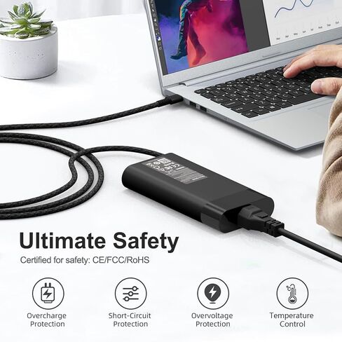 45W USB C Chromebook Charger for HP Chromebook X360 14 14-ca0061dx 14-ca060nr 14-ca020nr 14-ca043cl 14-ca051wm 14-ca052wm 14-ca091wm ca061dx USB C Fast Power Supply Adapter in Saudi Arabia