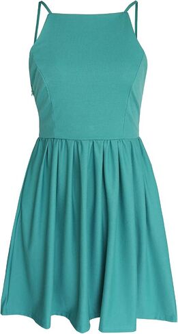 FANCYINN Women Short Dress Sexy Spaghetti Strap Backless Mini Casual Dress Halter Dresses Homecoming Dresses in Saudi Arabia