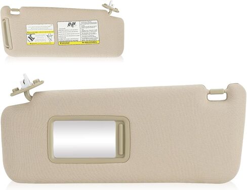 Right Side Side Sun Visor للفترة 2010-2023 Toyota 4runner Gray Sunvisor استبدال 74310-35B00-E1 ، تصميم قابل للتمديد in Saudi Arabia