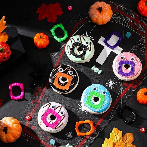 Hungdao 150 Pcs Halloween Plastic Vampire Teeth Vampire Fangs Including 100 Pcs Plastic Eye and 50 Dentures Fake Werewolf Teeth for DIY Dessert Donut Decoration Masquerade Party(Glow in The Dark) in Saudi Arabia