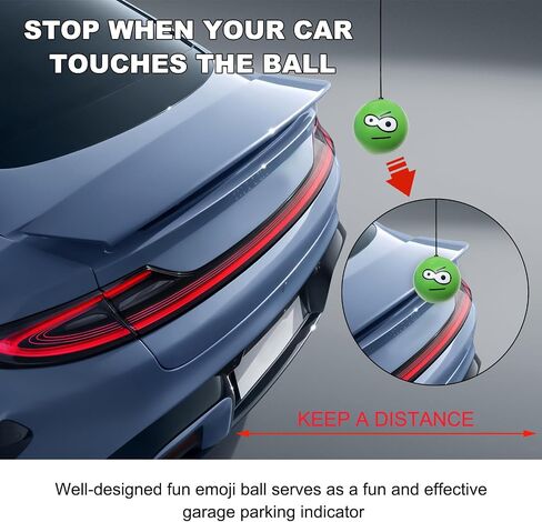 Double Garage Parking Aids, Retractable Emotion Ball Garage Parking Assist Guide System, Car Stopper Ball Garage Parking Indicator for Most Vehicles, Car Accessories (C) in Saudi Arabia