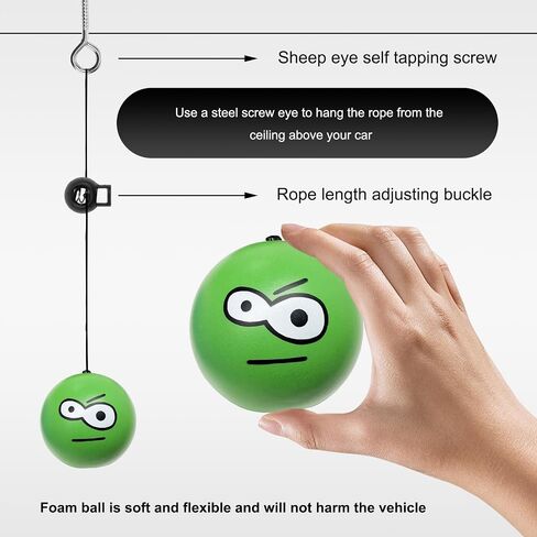 Double Garage Parking Aids, Retractable Emotion Ball Garage Parking Assist Guide System, Car Stopper Ball Garage Parking Indicator for Most Vehicles, Car Accessories (C) in Saudi Arabia