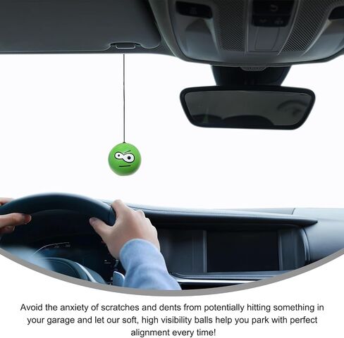 Double Garage Parking Aids, Retractable Emotion Ball Garage Parking Assist Guide System, Car Stopper Ball Garage Parking Indicator for Most Vehicles, Car Accessories (C) in Saudi Arabia
