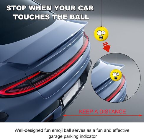 Double Garage Parking Aids, Retractable Emotion Ball Garage Parking Assist Guide System, Car Stopper Ball Garage Parking Indicator for Most Vehicles, Car Accessories (C) in Saudi Arabia