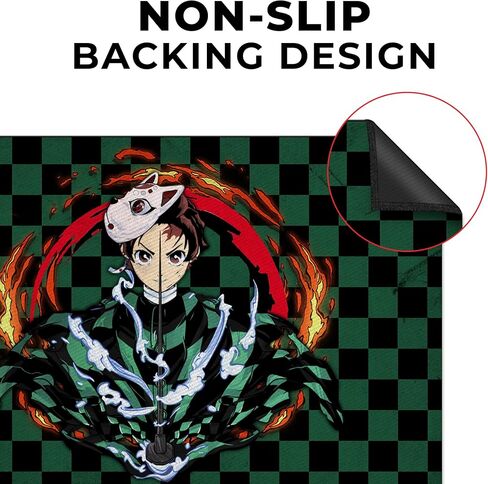 DreamController Ricky Morty Custom Rugs for Gamer Room (62x40inch)| Playroom Carpets Inspired by Games & Anime Decor for Gamers | Gamer Room Decor for Kids Teen Anti-Slip Gaming Mats in Kuwait