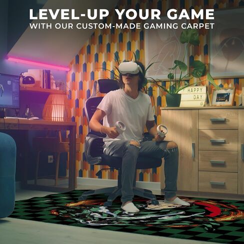 DreamController Ricky Morty Custom Rugs for Gamer Room (62x40inch)| Playroom Carpets Inspired by Games & Anime Decor for Gamers | Gamer Room Decor for Kids Teen Anti-Slip Gaming Mats in Kuwait