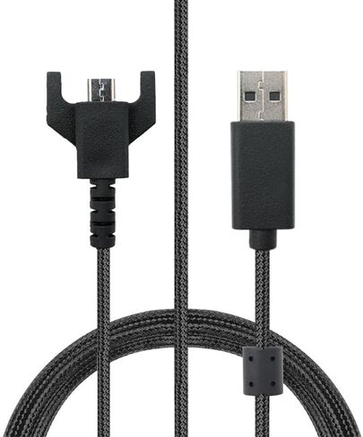 USB Charging Cable (6 feet) for Logitech G403 G703 G900 G903 G Pro Wireless G Pro X Superlight Gaming Mouse, G560 Speaker, G Pro Kayboards, USB to Micro USB (Black) in Saudi Arabia