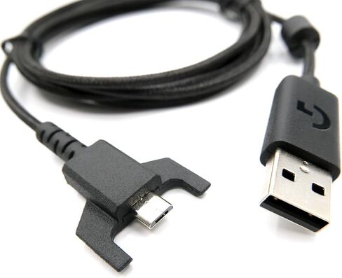 USB Charging Cable (6 feet) for Logitech G403 G703 G900 G903 G Pro Wireless G Pro X Superlight Gaming Mouse, G560 Speaker, G Pro Kayboards, USB to Micro USB (Black) in Saudi Arabia