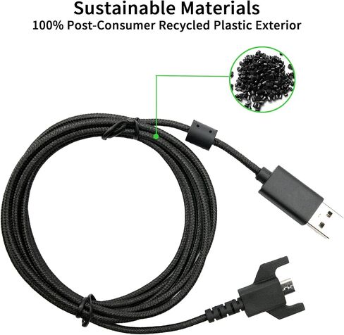 USB Charging Cable (6 feet) for Logitech G403 G703 G900 G903 G Pro Wireless G Pro X Superlight Gaming Mouse, G560 Speaker, G Pro Kayboards, USB to Micro USB (Black) in Saudi Arabia