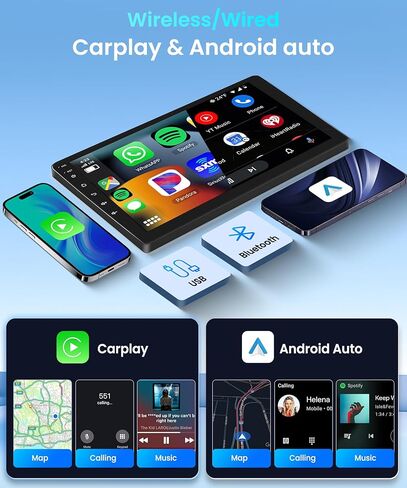 2G+64G لسيارة Toyota Corolla 2009-2013 راديو السيارة مع Carplay اللاسلكي/Android Auto، Android Car Stereo 9 بوصة شاشة تعمل باللمس نظام تحديد المواقع العالمي واي فاي بلوتوث FM/RDS مرآة Link SWC كاميرا احتياطية in Kuwait