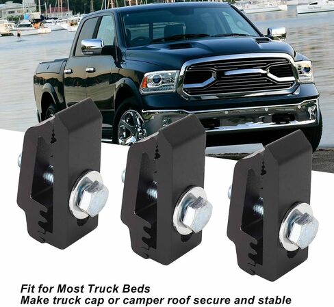 6pcs Truck Bed Cover Clamps Truck Cover Cap Clamps 1112514 Aluminum Low Pro Truck Cap Mounting Clamps for Truck Beds (Silver) in Kuwait