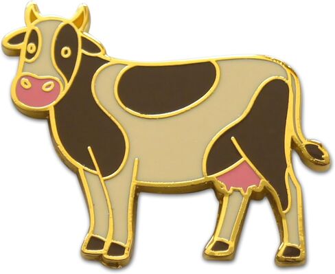 رواية Merk Barn Farm Animal - بقرة ، الديك ، أو أي دبوس من طية صدر السترة ، وضع دبوس القبعة وربطة عنق مع القابض الظهر in Kuwait