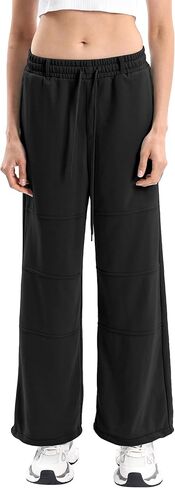 الجيب الجانبي للسيدات من Xintianji الرباط الساق عريض الساق مع حزام قابل للتعديل in Kuwait