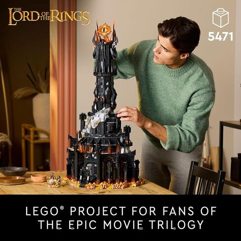 Icons Lego Lord of the Rings Barad -Dûr Stiber للبالغين - Lord of the Rings Ringsible للجماهير - يشمل 6 أرقام صغيرة - هدية للرجال والنساء - 10333 in Saudi Arabia
