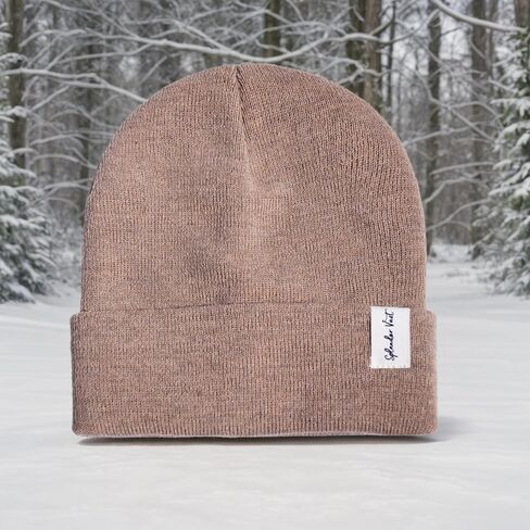 Beanie for Children Unisex Knit Cuffed Plain Winter Beanies Hats Skull Cap in Saudi Arabia