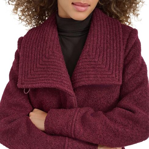 Kenneth Cole Women's Pressed Boucle Wool Coat with Oversized Wing Collar in Saudi Arabia