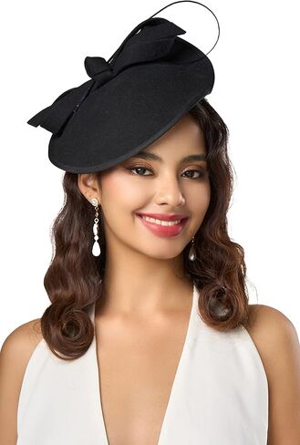BABEYOND Derby Hats for Women – Kentucky Fascinators Tea Party Hats Headband Felt Large Fascinator for Wedding in Saudi Arabia