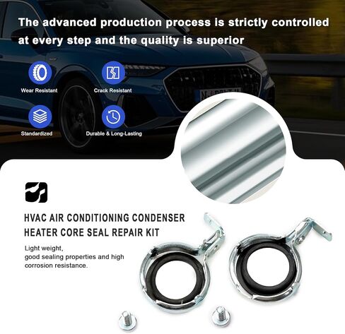 1K0898380 8E0898380 HVAC Air Conditioning Condenser Heater Core Seal Repair Kit Compatible with Audi A3 A4 Q3 TT VW Beetle CC Eos Golf Jetta Passat Tiguan R32 GTI Rabbit in Saudi Arabia