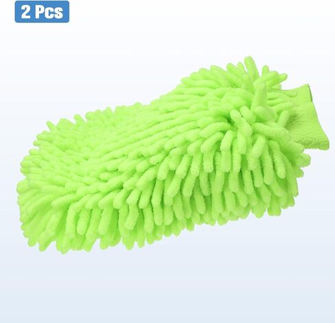 Harfington 2pcs Chenille Microfiber Car Wash Mitts 10 "× 7.5" قفازات غسيل خالية من الخدش امتصاص مزدوج الوجهين قفازات تجفيف للتنظيف لغسل السيارات المنزلية الأرجواني النظيف الأرجواني in Kuwait