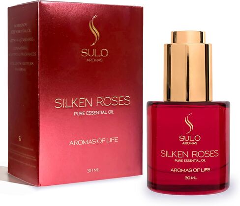 Silken Roses Luxury Essential Oil for Diffuser – Pure Bulgarian Damask, Turkish & Indian Rose – Premium Aromatherapy & Relaxation Fragrance Oil for Reed & Electric Diffusers | 30ml in Kuwait