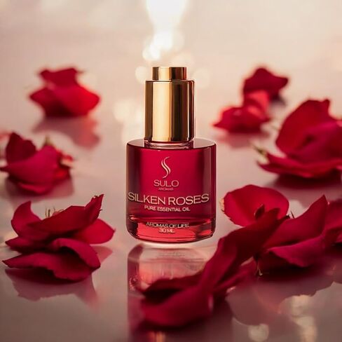 Silken Roses Luxury Essential Oil for Diffuser – Pure Bulgarian Damask, Turkish & Indian Rose – Premium Aromatherapy & Relaxation Fragrance Oil for Reed & Electric Diffusers | 30ml in Kuwait