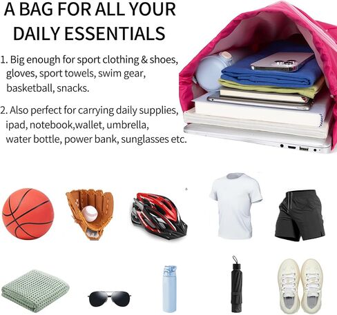 Soccer Drawstring Bag Basketball Backpack for Football Volleyball Gym Sports Training with Shoe Compartment in Saudi Arabia