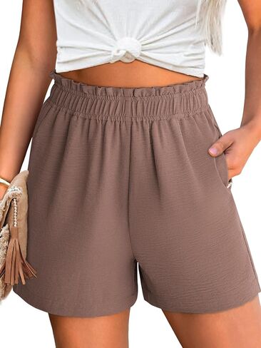ANRABESS Shorts for Women Summer Casual Elastic High Waisted Dressy Lounge Shorts Comfy Bottoms 2025 Beach Vacation Clothes in Saudi Arabia