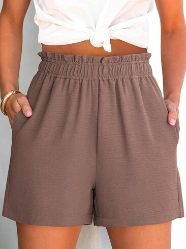 ANRABESS Shorts for Women Summer Casual Elastic High Waisted Dressy Lounge Shorts Comfy Bottoms 2025 Beach Vacation Clothes in Saudi Arabia