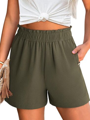 ANRABESS Shorts for Women Summer Casual Elastic High Waisted Dressy Lounge Shorts Comfy Bottoms 2025 Beach Vacation Clothes in Saudi Arabia