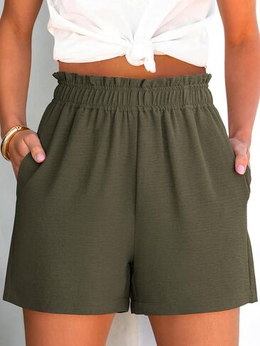 ANRABESS Shorts for Women Summer Casual Elastic High Waisted Dressy Lounge Shorts Comfy Bottoms 2025 Beach Vacation Clothes in Saudi Arabia