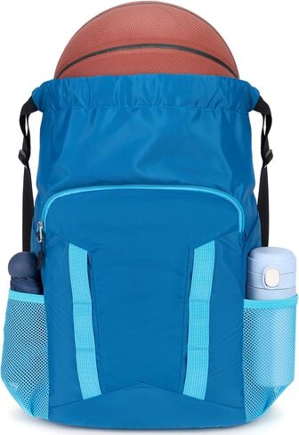 Soccer Drawstring Bag Basketball Backpack for Football Volleyball Gym Sports Training with Shoe Compartment in Saudi Arabia