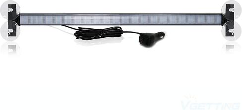 80 LED Red Blue Windshield Strobe Light Bar Traffic Advisor Light 12 Flashing Mode Law Enforcement Emergency Warning Light for Vehicles with Suction Cups in Saudi Arabia