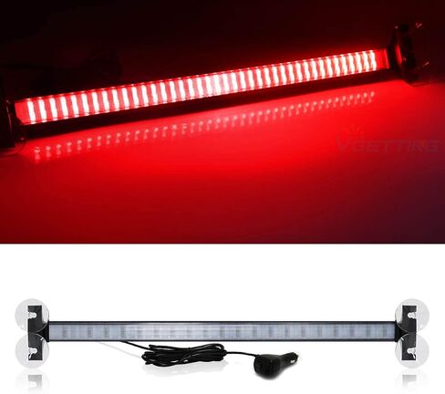 80 LED Red Blue Windshield Strobe Light Bar Traffic Advisor Light 12 Flashing Mode Law Enforcement Emergency Warning Light for Vehicles with Suction Cups in Saudi Arabia