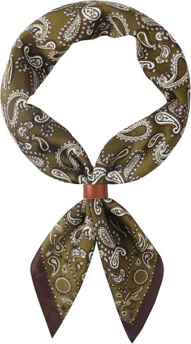27.5 Inches Square Silk Feeling Neck Scarf for Men Necktie Silk Bandanas Pocket Square Cowboy Scarves in Kuwait