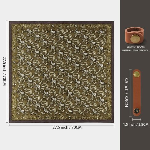 27.5 Inches Square Silk Feeling Neck Scarf for Men Necktie Silk Bandanas Pocket Square Cowboy Scarves in Kuwait
