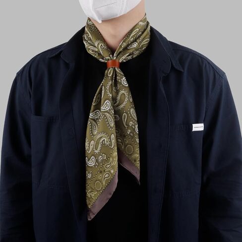 27.5 Inches Square Silk Feeling Neck Scarf for Men Necktie Silk Bandanas Pocket Square Cowboy Scarves in Kuwait