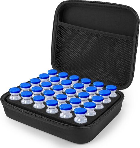 SMYV Insulin Vial Holder Storage Case for Fridge, Insulin Vial Protector Case Fits Standard 10ml U-100 Vials, 30 Slots in Kuwait