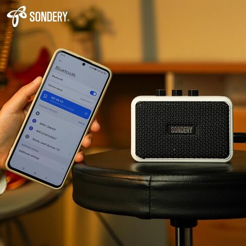 Sondery Mini Guitar Amp Bluetooth Dual Speakers 5W Rechargeable Portable Small Practice Amplifier with Overdrive and Clean Effects for Electric Guitars in Saudi Arabia