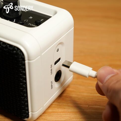 Sondery Mini Guitar Amp Bluetooth Dual Speakers 5W Rechargeable Portable Small Practice Amplifier with Overdrive and Clean Effects for Electric Guitars in Saudi Arabia