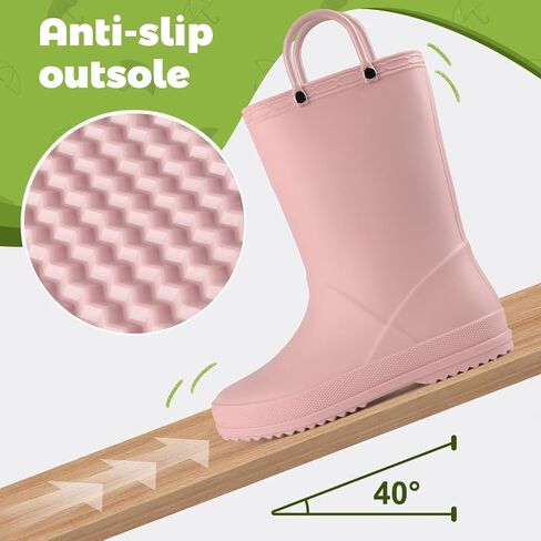 JUDIS Kids Rain Boots Waterproof with Easy-on Handles Boys and Girls Rain Shoes in Saudi Arabia