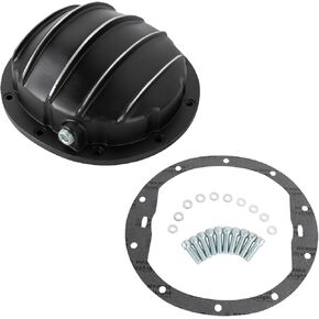 Rear Differential Cover and 8.5" & 8.6" Ring Gear Differentials with 10 Bolt Compatible with Chevy GM Silverado 1500 Buick 1964-Up Replace HRCGM85BK F522-DC8586-M7, Black