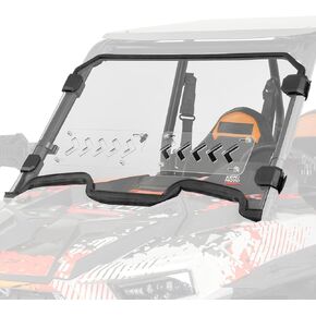 Kemimoto 19-23 XP 1000 Front Windshield 2-in-1 شريط مطاطي تم تثبيته مسبقًا ، متوافق مع 2019-2023 Polaris RZR XP 1000 / RZR XP Turbo ، الكمبيوتر الشخصي المغلفة أقل ضباب UTV الكامل # 2884330