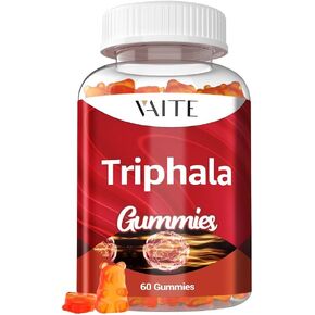 Organic Triphala Supplement with Amla, Haritaki & Bibhitaki - Amalaki Herbal Blend, Natural Ayurvedic Supplements & Gut Health & Immune Support, Colon Cleanse & Digestive System Supports - 60 Gummies