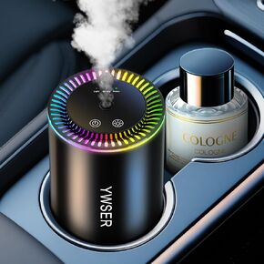 Smart Car Air Freshener, Car Air Freshener Diffuser with Starry Sky Projection and 50ml Cologne Perfume, Auto On/Off Intelligent, 3 Mode Adjustable Rechargeable Aroma Diffuser