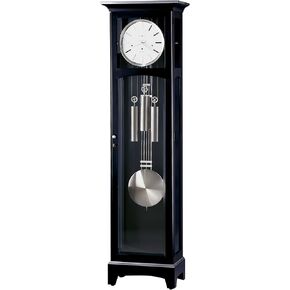 Howard Miller Albert Floor Clock II ، عرض التناظرية و Black Undive Doohnob مع أسلوب معاصر ، مستويات قابلة للتعديل ساعة رأسية لغرفة النوم والمكاتب وغرفة المعيشة Westminster