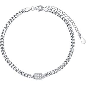 Sterling Silver 0.10 Cttw Real Diamonds Bracelet,Diamond Bracelet For Women（I2-I3 Clarity）