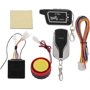 Motorcycle 2-Way Alarm System With Energy Saving Vibration Sound Alert, Mute Mode, LCD Remote Control, Bidirectional for Motorbike and Car Siren & Start
